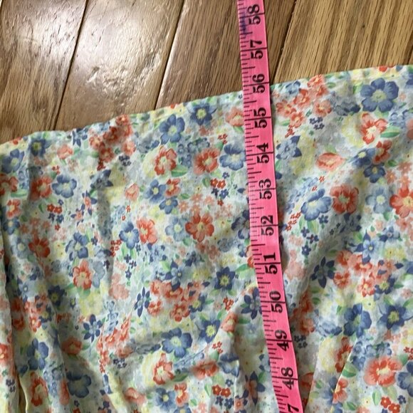 NWT Old Navy Ruffled Smocked Bodice Floral Maxi Dress Womens M Tall Tiered Boho - Picture 8 of 11